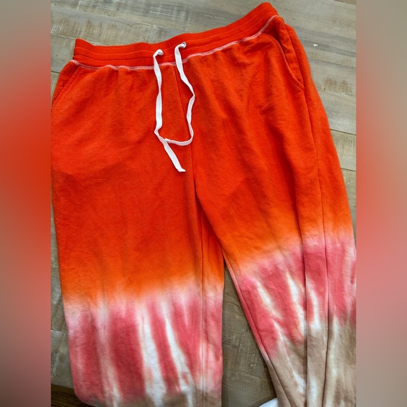 Velvet Heart orange tie dye soft jogger pant bottoms - Picture 2 of 12